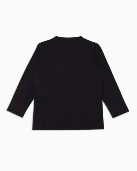 Armani Jersey de punto de algodón pima con logotipo Ofertas