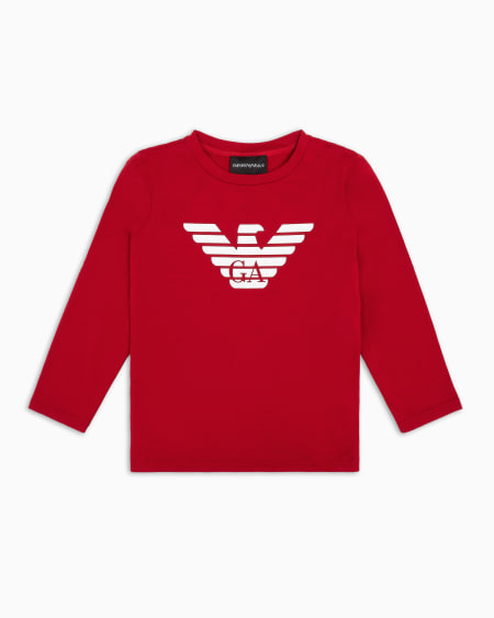 Armani Jersey de punto de algodón pima con logotipo