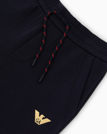 Armani Pantalones de chándal en punto doble con parche con logotipo Rebajas baratas