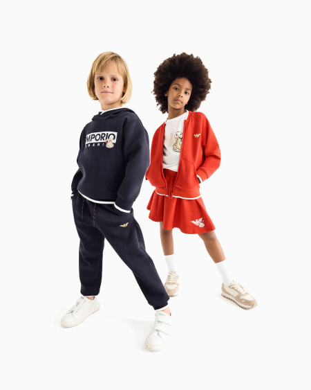 Armani Pantalones de chándal en punto doble con parche con logotipo Rebajas baratas