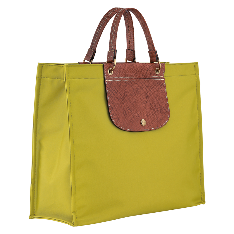 ﻿Longchamp Cabas Longchamp Bolso shopper L Tela - Verde Kiwi Superdescuento