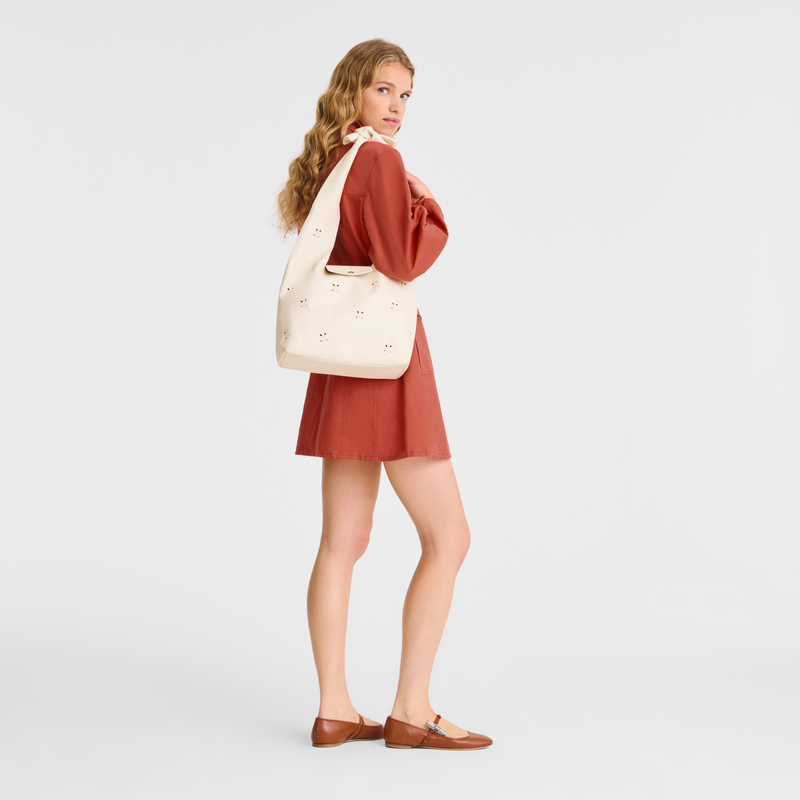 Longchamp Le Pliage Xtra Bolso de hombro M Cuero - Crudo Limitado a 3 días