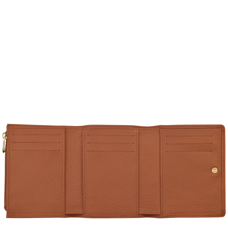 Longchamp Le Foulonné Cartera compacta Cuero - Caramelo Ofertas de temporada