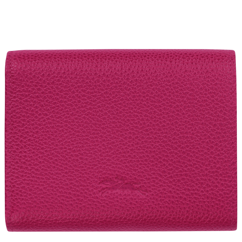 Longchamp Le Foulonné Cartera compacta Cuero - Remolacha Rebajas de fin de temporada