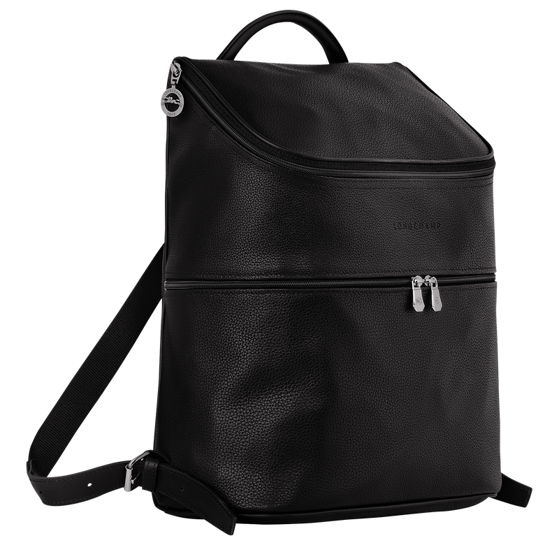 Longchamp Le Foulonné Mochila Cuero - Negro 2025