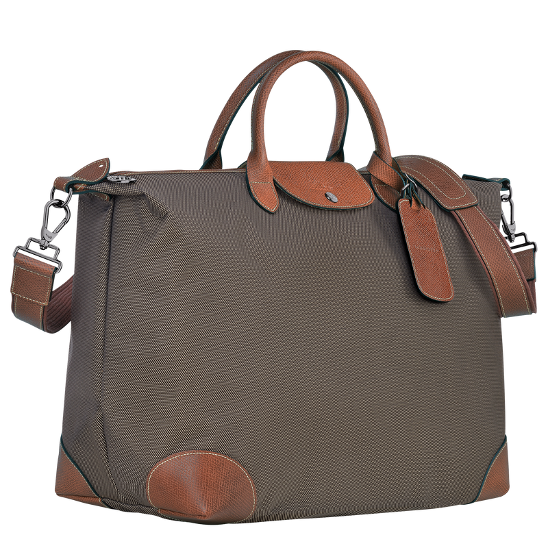 Longchamp Boxford Bolsa de viaje L Lona reciclada - Marrón En línea