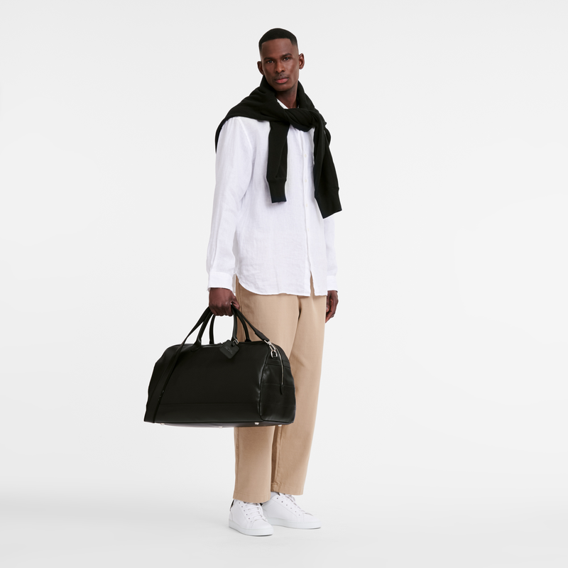Longchamp Le Foulonné Bolsa de viaje L Cuero - Negro Outlet