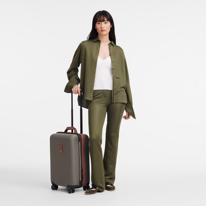 Longchamp Boxford Maleta S Lona reciclada - Marrón Outlet online