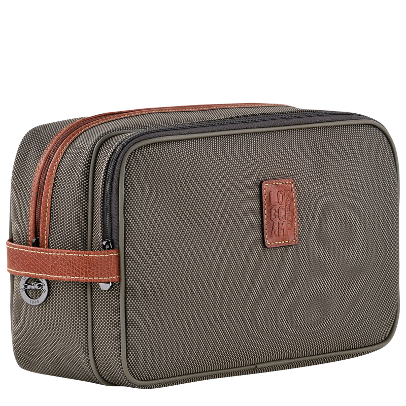 Longchamp Boxford Neceser Lona reciclada - Marrón Rebajas