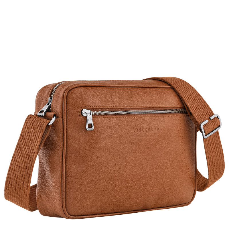 Longchamp Le Foulonné Bolso bandolera M Cuero - Caramelo Gran oferta