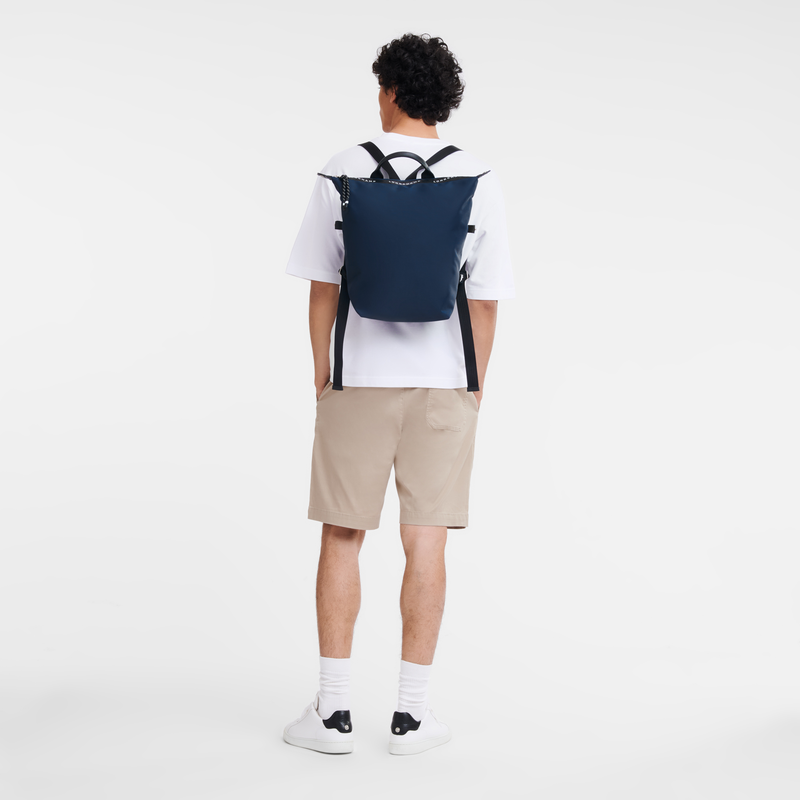 Longchamp Le Pliage Energy Mochila L Lona reciclada - Azul Marino Descuento