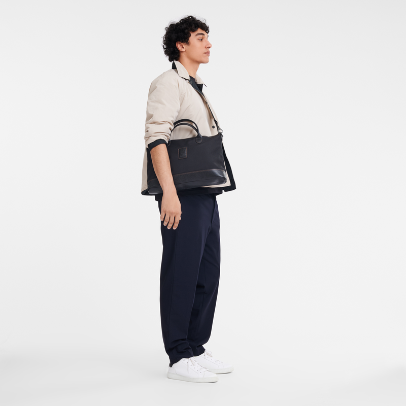 Longchamp Boxford Maletín S Lona reciclada - Negro Tienda