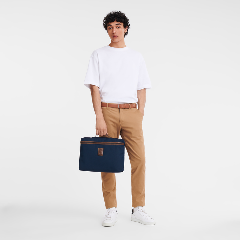Longchamp Boxford Maletín S Lona reciclada - Azul Tienda