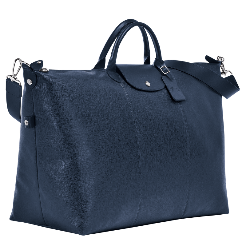 Longchamp Le Foulonné Bolsa de viaje L Cuero - Azul Oscuro Envío gratis