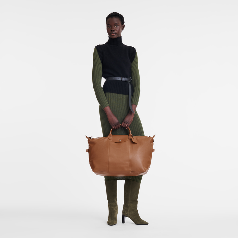 Longchamp Le Foulonné Bolsa de viaje L Cuero - Caramelo COMPRAR AHORA