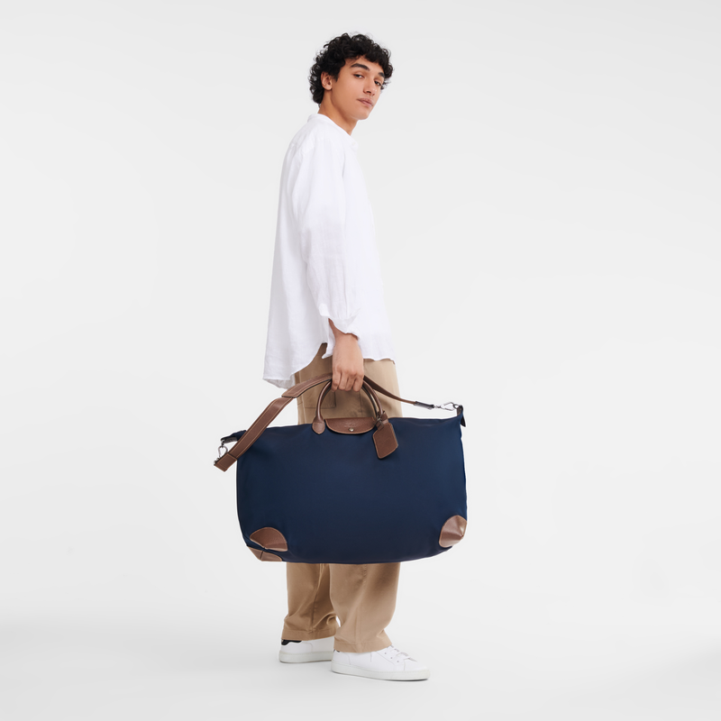 Longchamp Boxford Bolsa de viaje L Lona reciclada - Azul Solo queda un día
