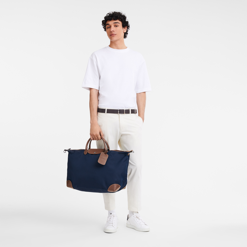 Longchamp Boxford Bolsa de viaje XL Lona reciclada - Azul Superdescuento