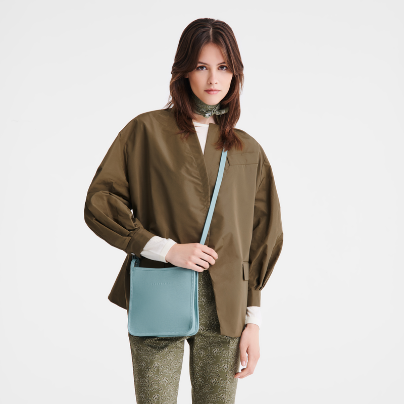 Longchamp Le Foulonné Bolso bandolera con cremallera S Cuero - Eucalipto Última moda