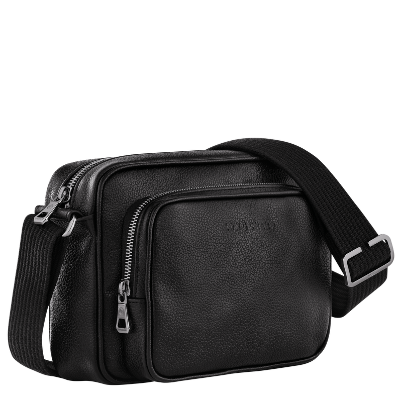 Longchamp Le Foulonné Bolsa para cámara S Cuero - Negro Rebajas de fin de temporada