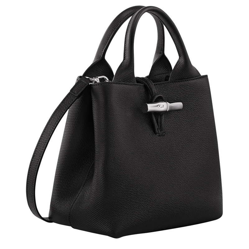 Longchamp Le Roseau Bolso con asa superior S Cuero - Negro Rebajas