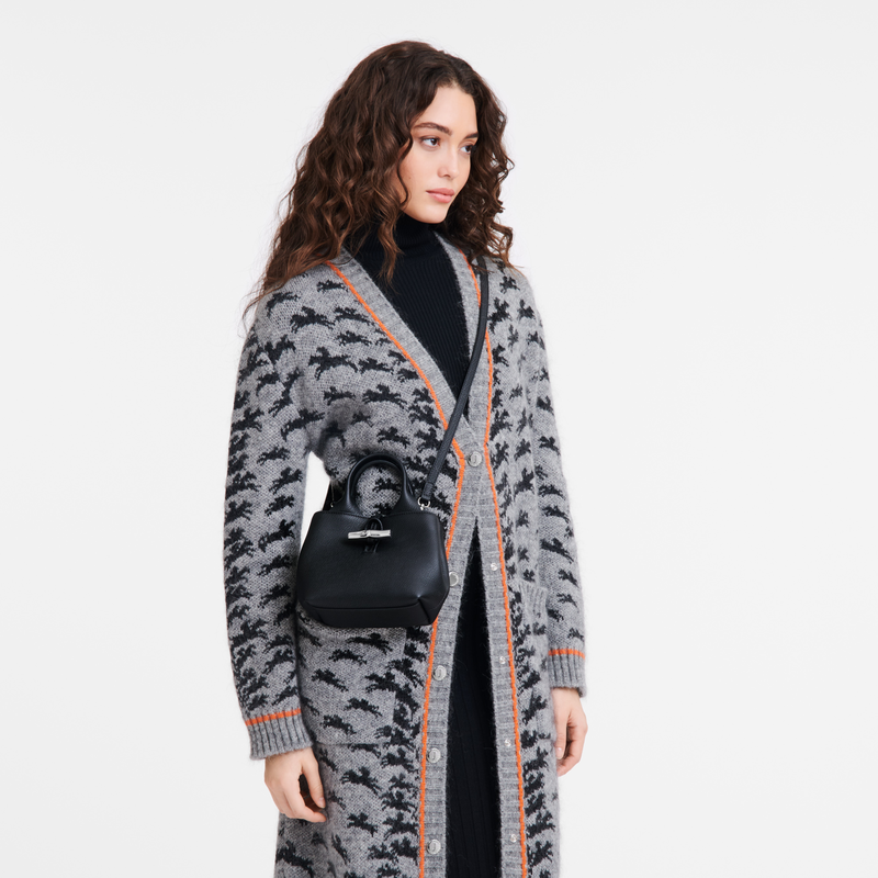Longchamp Le Roseau Bolso con asa superior XS Cuero - Negro Los más vendidos
