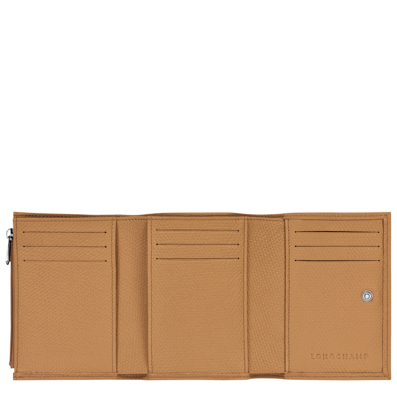 Longchamp Le Roseau Cartera Cuero - Nuez Liquidación