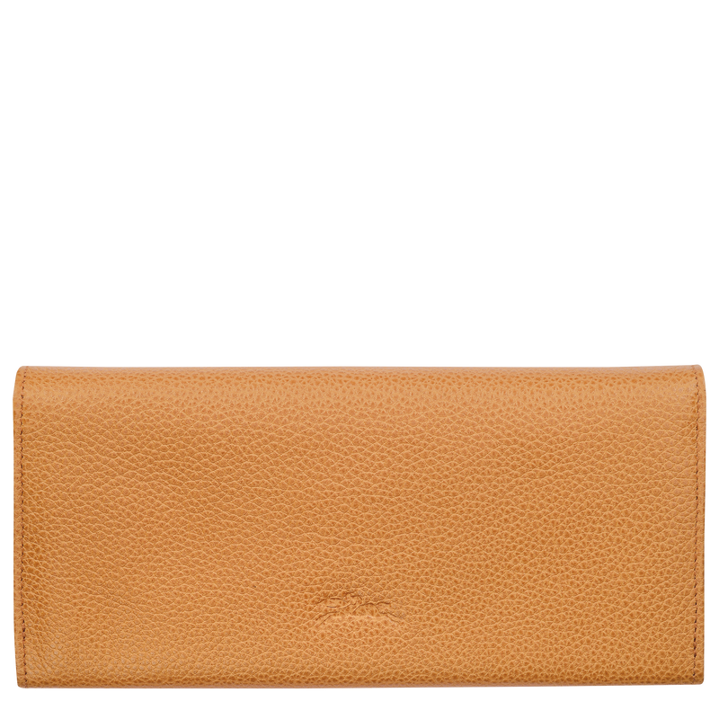 Longchamp Le Foulonné Cartera continental grande Cuero - Nuez ÚLTIMAS EDICIONES