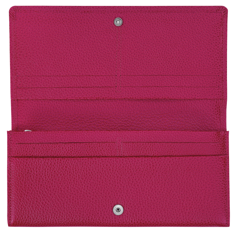 Longchamp Le Foulonné Cartera continental grande Cuero - Remolacha Últimos 2 días