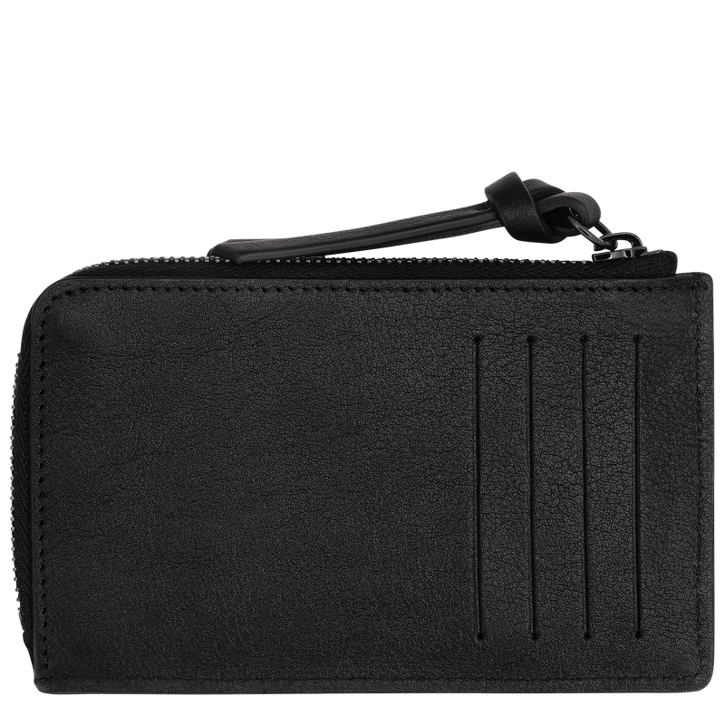 Longchamp Longchamp 3D Tarjetero Cuero - Negro Oferta especial de fábrica