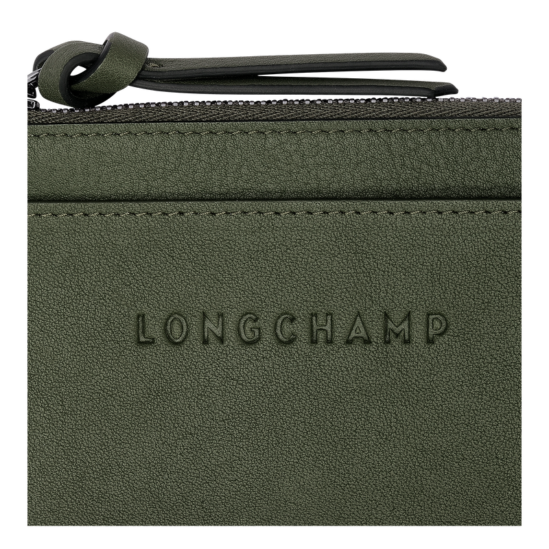 Longchamp Longchamp 3D Tarjetero Cuero - Caqui Tienda de fábrica