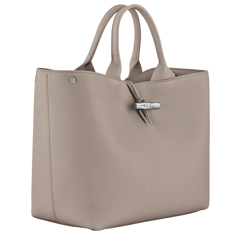 Longchamp Le Roseau Bolso con asa superior L Cuero - Arcilla Oferta exclusiva