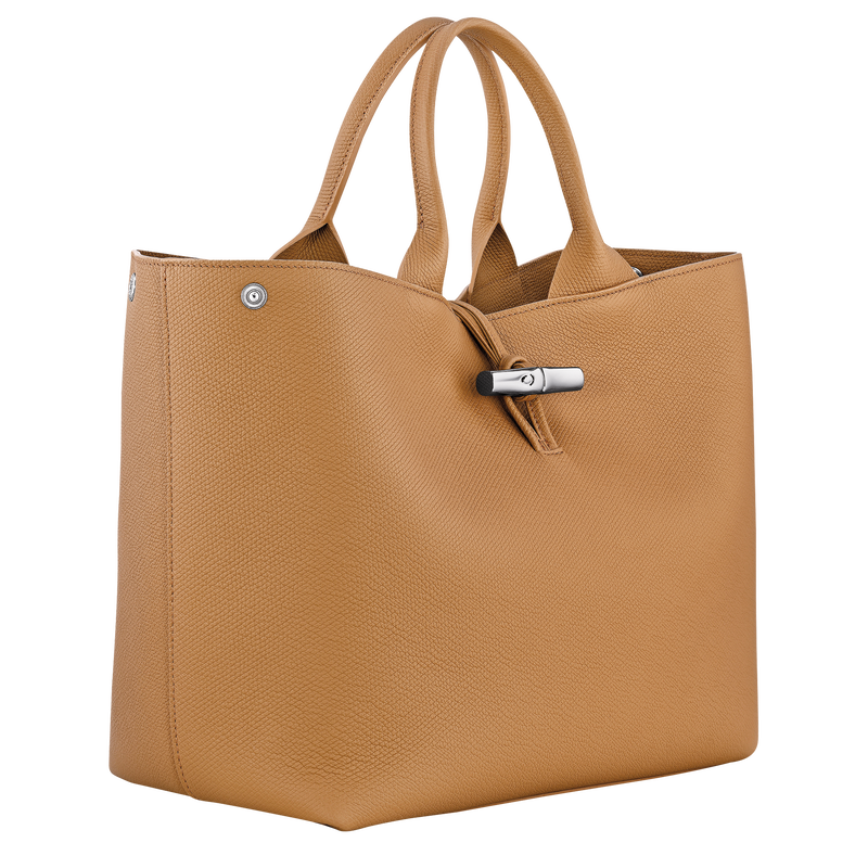 Longchamp Le Roseau Bolso con asa superior L Cuero - Nuez Última moda