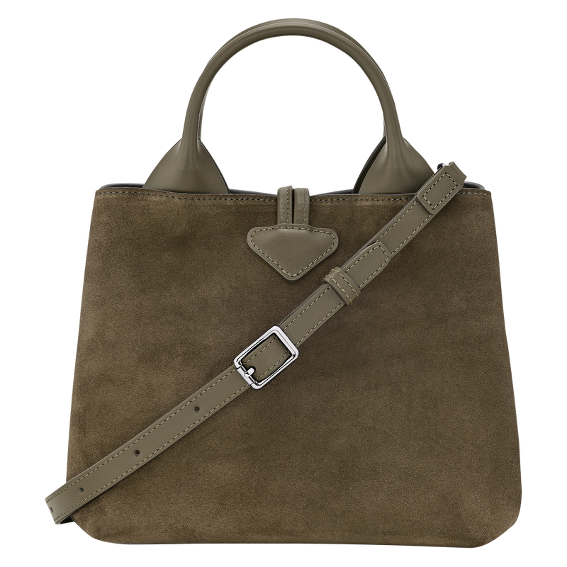 Longchamp Le Roseau Bolso con asa superior S Cuero - Verde Oliva Rebajas de fin de temporada