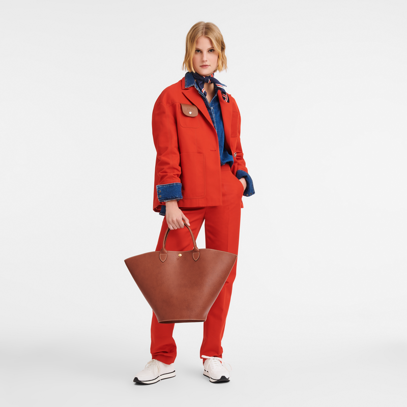 Longchamp Épure Bolso shopper XL Cuero - Marrón Outlet
