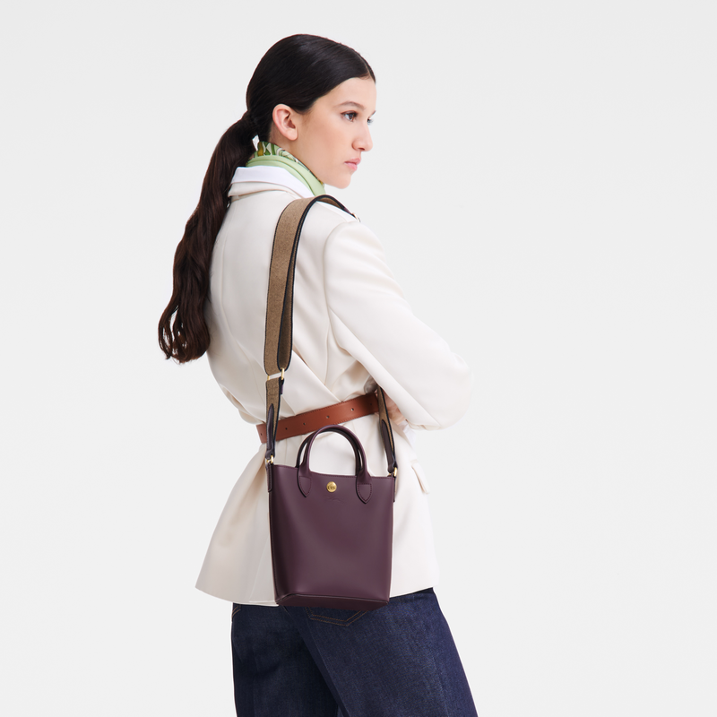 Longchamp Épure Bolso shopper XS Cuero - Berenjena En oferta