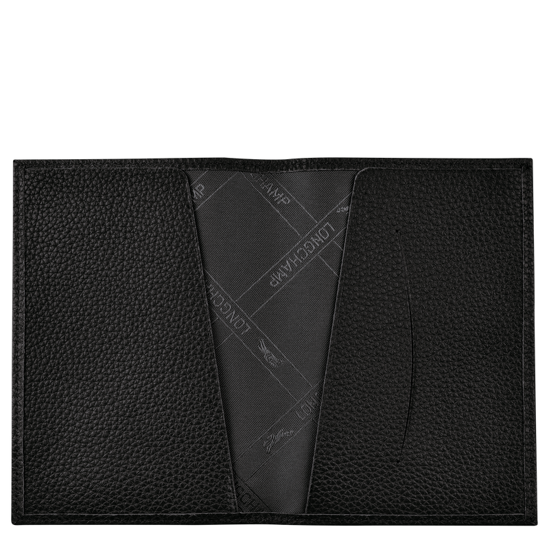 Longchamp Le Foulonné Funda para pasaportes Cuero - Negro Los más vendidos