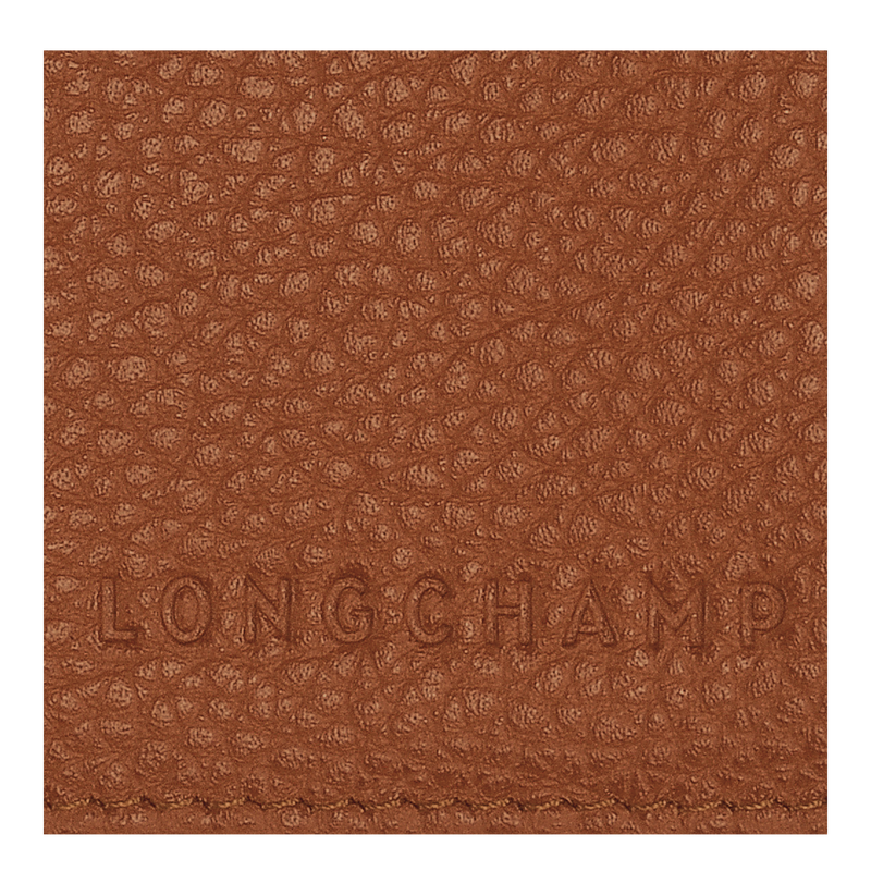 Longchamp Le Foulonné Funda para pasaportes Cuero - Caramelo Descuento