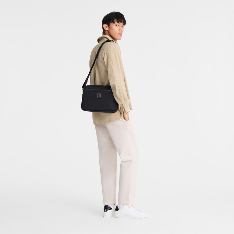 Longchamp Boxford Bolsa para cámara M Lona reciclada - Negro Ofertas especiales