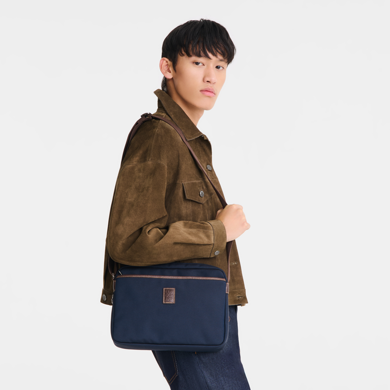Longchamp Boxford Bolsa para cámara M Lona reciclada - Azul Grandes ahorros