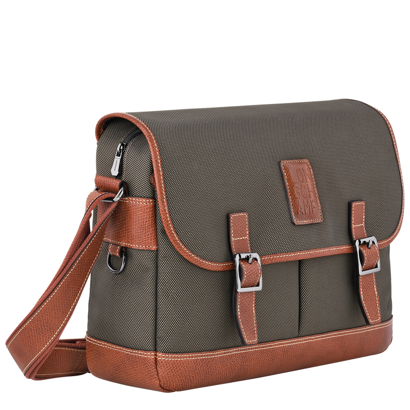 Longchamp Boxford Bolso bandolera L Lona reciclada - Marrón Rebajas de fin de temporada
