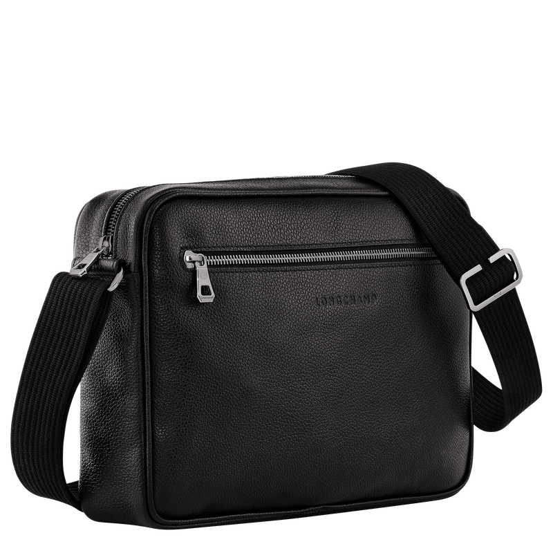 Longchamp Le Foulonné Bolso bandolera M Cuero - Negro Outlet online