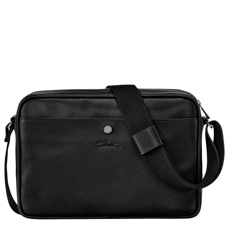 Longchamp Le Foulonné Bolso bandolera M Cuero - Negro Outlet online
