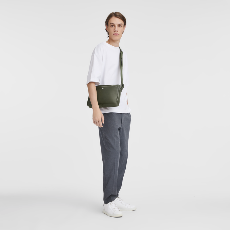 Longchamp Le Foulonné Bolso bandolera M Cuero - Caqui Rebajas