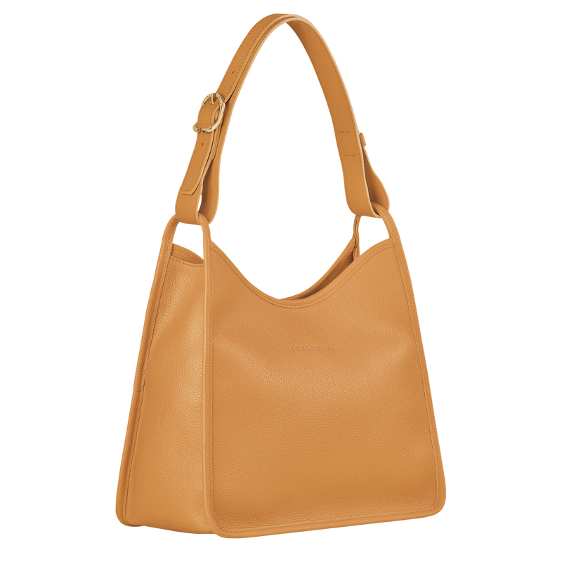 Longchamp Le Foulonné Bolso de hombro M Cuero - Nuez Venta caliente