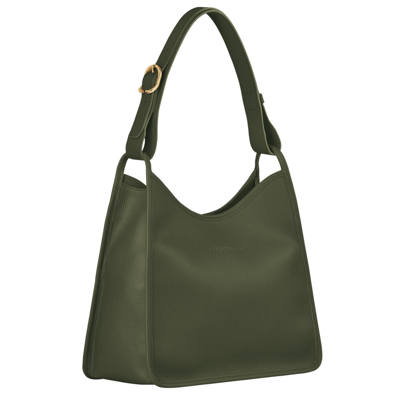 Longchamp Le Foulonné Bolso de hombro M Cuero - Caqui En oferta