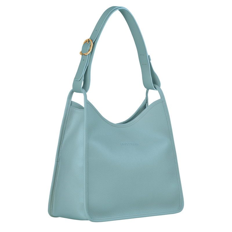 Longchamp Le Foulonné Bolso de hombro M Cuero - Eucalipto Rebajas baratas