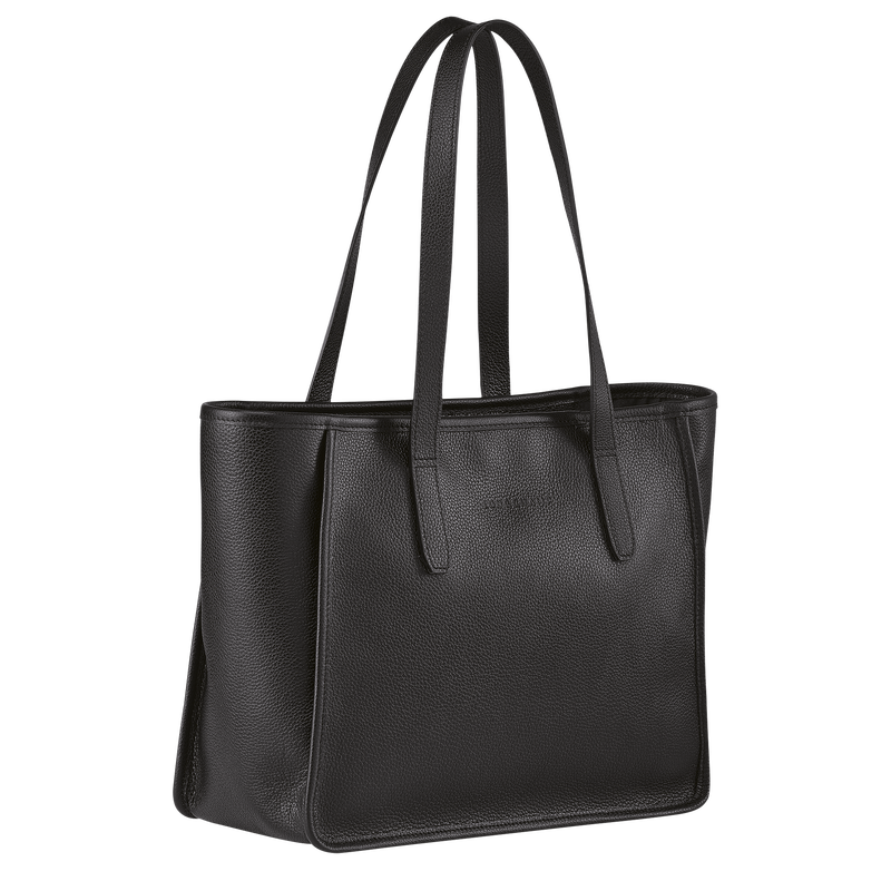 Longchamp Le Foulonné Bolso shopper L Cuero - Negro Rebajas de fábrica