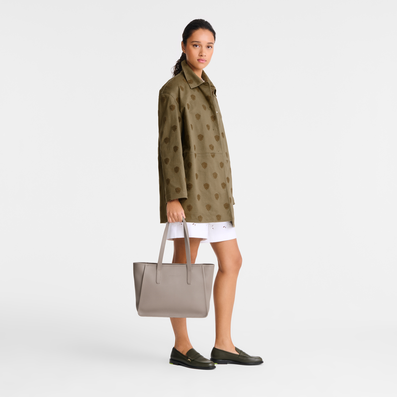 Longchamp Le Foulonné Bolso shopper L Cuero - Tórtola Ventas relámpago