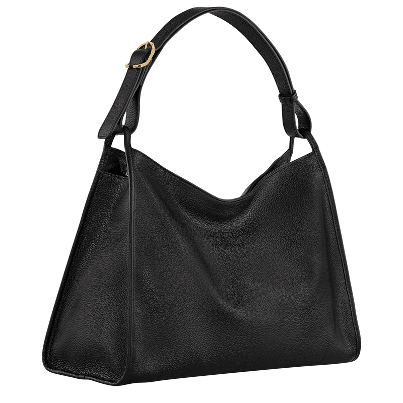 Longchamp Le Foulonné Bolso de hombro XL Cuero - Negro Descuento