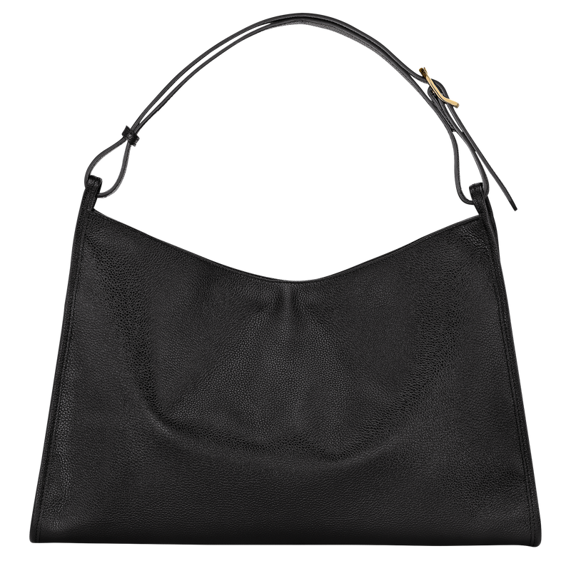 Longchamp Le Foulonné Bolso de hombro XL Cuero - Negro Descuento